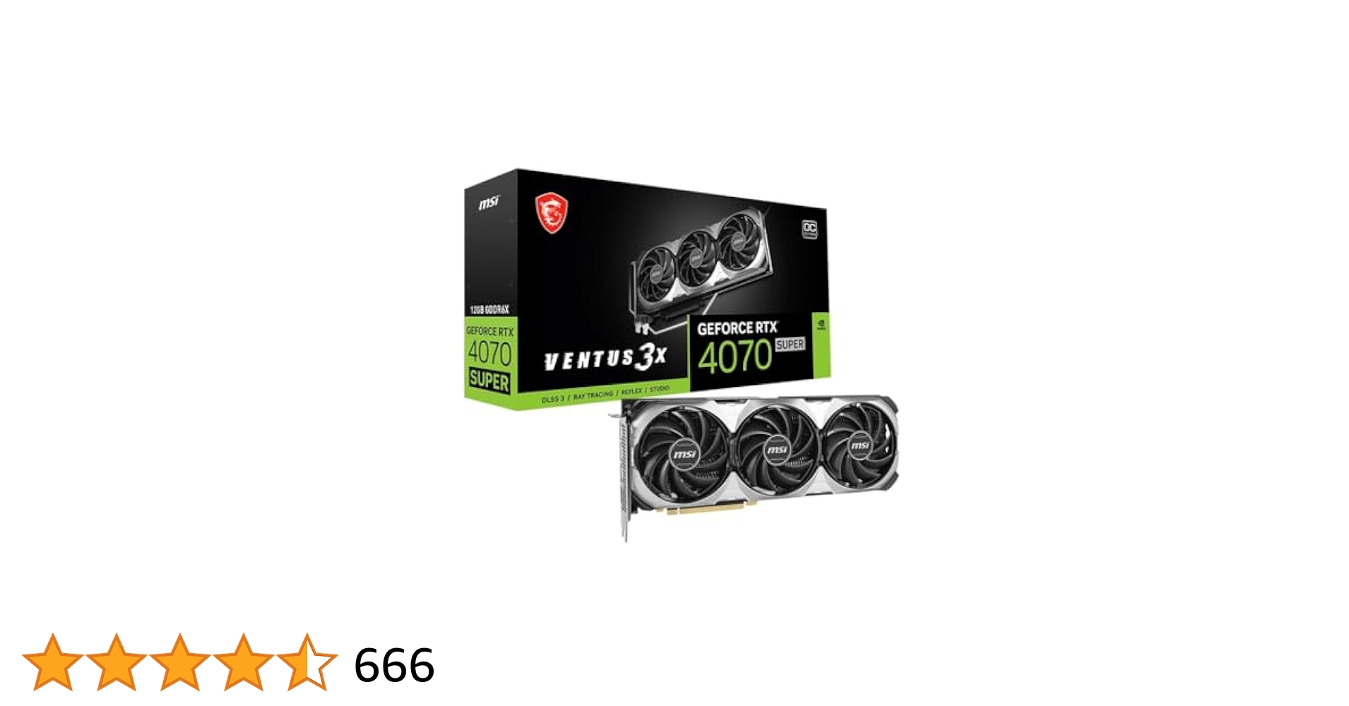 動作確認済み MSI RTX 4070 OC 12GB MSI GeForce RTX™ 4070 GAMING X TRIO 12G